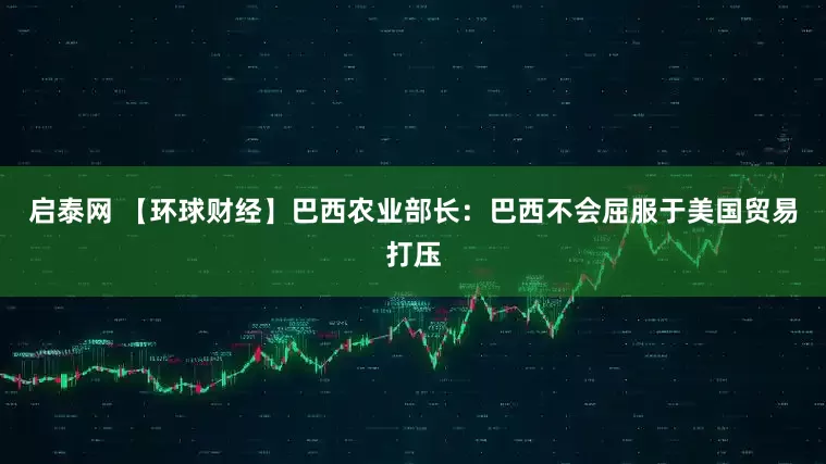 启泰网 【环球财经】巴西农业部长：巴西不会屈服于美国贸易打压