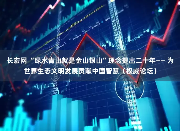 长宏网 “绿水青山就是金山银山”理念提出二十年—— 为世界生态文明发展贡献中国智慧（权威论坛）