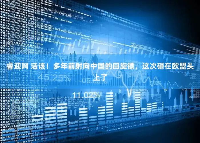 睿迎网 活该！多年前射向中国的回旋镖，这次砸在欧盟头上了